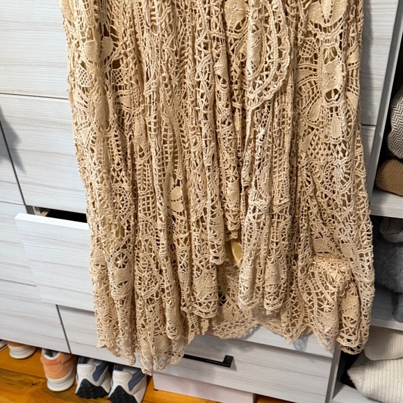 Polo Ralph Lauren Beige Lace A-Line Skirt - Picture 3 of 4